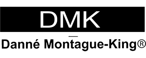 Black and white logo with “DMK” in large letters above “Danné Montague-King®” in smaller text. - Jón Alan Salon in Nashville and Franklin, TN